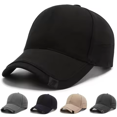 Hat Men's Tide Sunshade Cap Korean Men's Sun Hat Black Ins Tide Simple Casual And Versatile Baseball