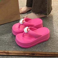 NEEDWAY KT Sponge Cake Flip-flops, Anti-slip Thickened Thick Soled Flip-flops, 36-37 Yard Cartoon So