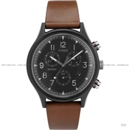 TIMEX TW2T29600 Men's Analog Watch MK1 Supernova Chronograph 42mm Leather Strap Black Brown *Origina
