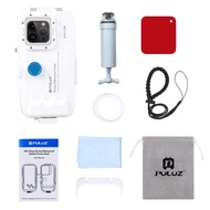 PULUZ 40m/130ft Waterproof Diving Housing Photo Video Taking Underwater Cover Case for iPhone 16 15