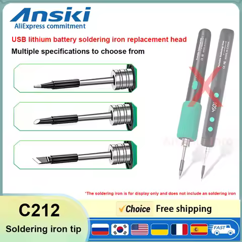 ANSIKI C212 Portable USB lithium battery soldering iron Tip suitable for C212 213 soldering iron rep