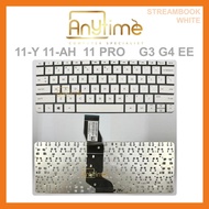 H.P STREAMBOOK 11-Y 11-AH 11 PRO G3 G4 EE KEYBOARD LAPTOP WHITE KEYPAD PUTIH KEYBOARD H.P REPLACEMEN