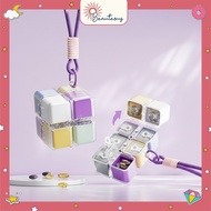 Portable Medicine Box 8 Slots Daily Medicine Vitamin Pill Storage Magnetic Cube Anti-Dust