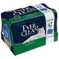 EverClean 藍鑽 綠標 低過敏結塊貓砂(4袋入)  42lb(19KG)宅配免運