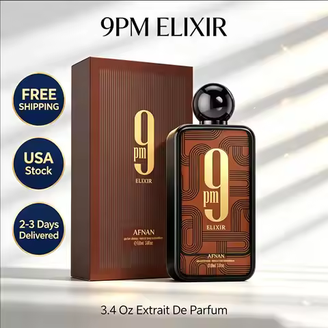 Afnan 9PM Elixir Extrait De Parfum Spray Unisex Fragrance 3.4 Oz Long Lasting Luxury Perfume For Men