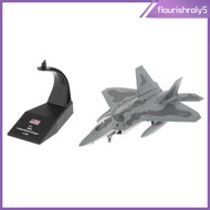 [Flourishroly5] 1:100 Alloy Airplane F-22 Fighter Aircraft Warplane Diecast Model Kids Gift