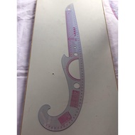 Flexible curved ruler, knife ruler