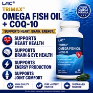 LAC TriMaxOmega Fish Oil + CoQ-10 LAC TriMax Fish Oil + CoQ-10 Enteric Coated improves heart conditi