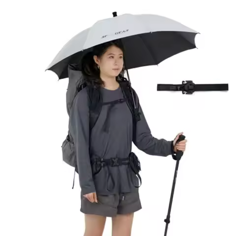 3F UL GEAR Ultralight Hiking Umbrella with Backpack Fixing Clip - 5.36oz/ 152g for Travel, 37 inch B
