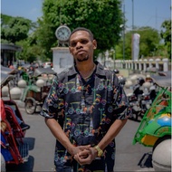 KEMEJA JOGJASTORY RASUKAN - Black BECAK ANDONG motif shirt