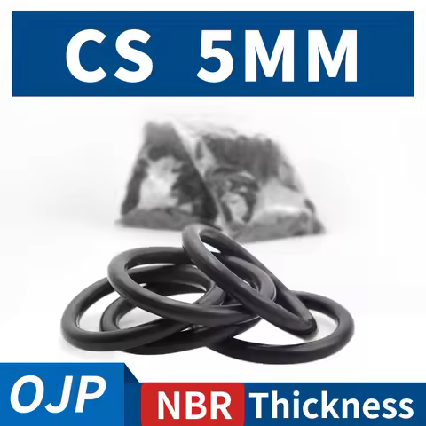 Thickness CS5mm Black NBR Nitrile Rubber O-rings Seals Gasket Washer Temperature Resistant Wear-Resi