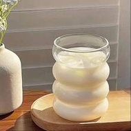 1-2-4pcs/Set 350ml & 500ml Spiral Glass Water Cups, High Borosilicate Glass Cups For Iced Coffee, Mi