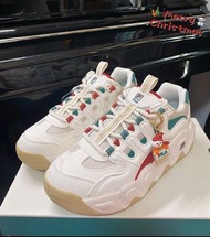 👟全新FILA斐樂 Croissant Xmas 聖誕可頌麵包鞋 白灰色 女款