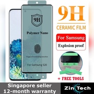 [ZINA08] Soft Ceramic Tempered Film Screen Protector Samsung S21 Plus Note 20 Ultra S20 Plus S10 Note 10 with Tools