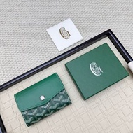 GOYARD Wallet Green 三折式設計按扣開合 男女同款 綠色 銀包