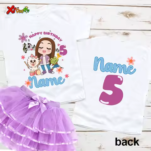 Lara Birthday T-Shirt Birthday Girl Shirt 7th Birthday Party Outfits Outfit T-shirt Kids Matching Ou