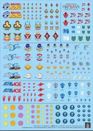 高達模型水貼 HG 1/144 MG 1/100 陣營標籤 機動武鬥傳 AGE 鐵血孤兒 seed  高達基地限定