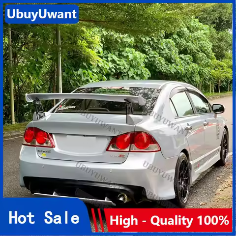 2006-2011 For Honda Civic 8th Sedan 4DR TYPE-R MUGEN H/CF ABS Material Car Rear Wing Primer Color Re
