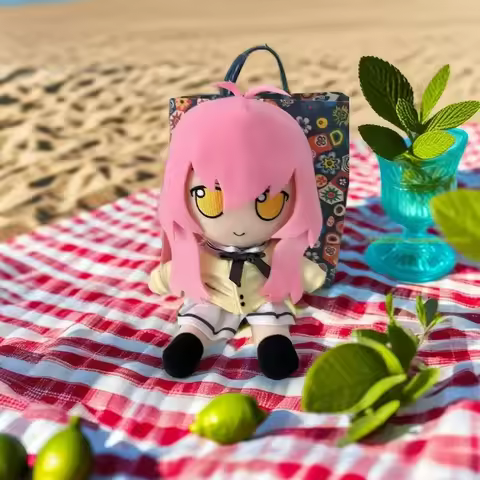 Anime Muko Aoi YOU and ME and HER: A Love Story Fumo Cosplay Cute Sitting Girl Throw Pillow 20CM Xma