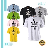 Adidas Round Neck casual girl boy T-shirt short sleeve(Unisex)Baju adidas Perempuan dan lelaki sport/sukan(Ready stock)