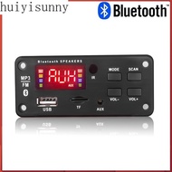 HYS Bluetooth 5.0 12V Mp3 Wma Decoder Board Wireless with Big Color Screen Mp3 Player Audio USB TF FM Radio Aux