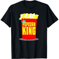 Popcorn King Food Movies Cinema Retro 80s 90s Vintage T-shirt Fashion Clothing Tops for Boys Girls B
