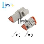 Lz 1 Set Deutsch DT Connector DT06-2S/DT04-2P 2P 3P 4P 6P 8P 12Pin Straw Al Plug For Car Motor With 
