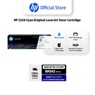 HP 222A Cyan Original LaserJet Toner Cartridge - for HP LaserJet Pro 3203 3288 MFP 3303 MFP 3388 Pri