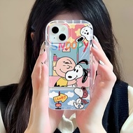 Photo frame airbag case for iphone 14promax 11 13 12 7Plus X XS Max snoopy charlie cover