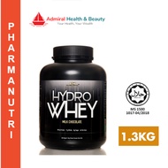 Pharmanutri Hydro Whey (1.3kg) Hydrolyzed Whey 24g Protein Isolate Powder | BCAA | Milk Chocolate