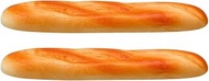 Toyvian 2pcs Fake Bread Set Realistic Artificial Bread Fake Baguette Loaf Loaves for Food Props Disp
