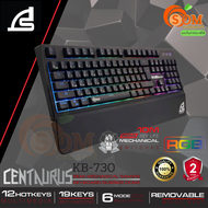 KEYBOARD (คีย์บอร์ด) SIGNO (KB-730) RGB 6 MODE COLORS BACKLIGHTING SEMI-MECHANICAL USB 2.0 (2Y)