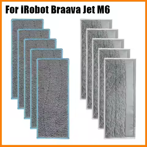 Washable Wet Mopping Pads For iRobot Braava Jet M6 Robot Vacuum Cleaner Dry Mop Cloths Rags Pads Rep