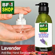 Anti Bacterial Hand Sanitizer Gel with 75% Alcohol  - Lavender Anti Bacterial Hand Sanitizer Gel - 500ml