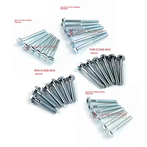 6 Pcs ATV PARTS BOLT, M6x35 M6X40 M6X45 M6X50 M6X60 for CFMOTO ENGINE 0010-013008-0010 0180-013208-0