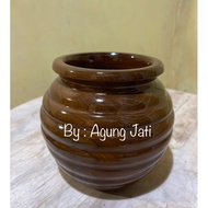 KAYU Flower Vase | Wooden FLOWER VASE | Round FLOWER VASE | Small FLOWER VASE | Table VASE