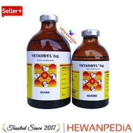 VETADRYL 100 ml SANBE - Obat Anti Alergi Antihistamin Hewan Sapi Kambing Domba Kelinci Kuda Anjing K