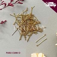 Eyepin Nails 9 Nails O Nails Mote Beads Gold Squid Nails (Per Gram) - Trijaya