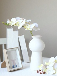 1朵人工蝴蝶蘭花,適用於家庭裝飾、婚禮、酒店、桌面裝飾