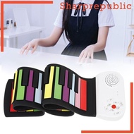 [Sharprepublic] 49 Key Roll up Piano Roll up Keyboard Piano Portable Silicone Pad 49 Keys Electric Piano for Classroom Teaching Adults