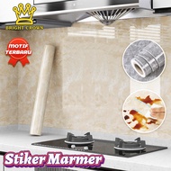 Bright Crown Wallpaper Sticker Marmer motif Premium marble lemari dapur meja 60X500CM.HIGH QUALITY