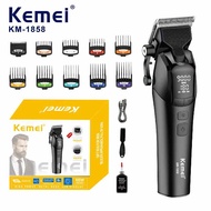 Kemei ที่ตัดผมไฟฟ้า KM-1858 แบตเตอเลี่ยนตัดผม แบบไร้สาย ปัตตาเลี่ยนไฟฟ้า สินค้าคุณภาพดี ส่งจากไทย