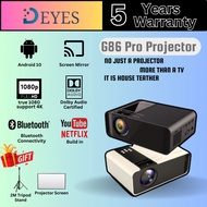 6000 lumens G86 Projector FULL HD 1080P Android Mini Projector WIFI LCD A80 Protable Projector