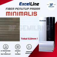 ExcelLine - Fiber Plastik Penutup Pagar Rumah Motif GARIS MINIMALIS 0,8mm High Quality - 3F GEMILANG