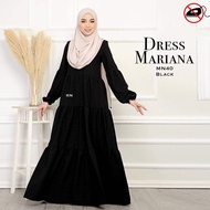 Mariana Dress  6.0  - Jubah Muslimah Pakaian Umrah Haji  Cotton Bubble  Cey Crepe  S - 3XL Ironless 