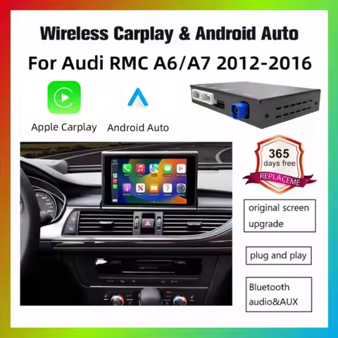 ANYFAR Wireless Carplay Android Auto Interface Retrofit Kits For Audi A6 C7 A7 2012-2016 RMC System 