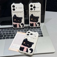 Phone Phone Case Suitable for iPhone 11 12 13 14 15 16 17 Pro max Plus Air Cat Ears Little Black Cat