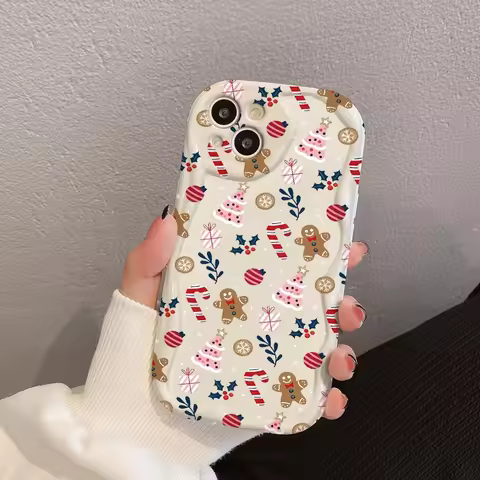 Christmas Snowflake Gingerbread Man Phone Case For Realme 14 5G Realme 13 Pro Plus 14X 13 12 11 10 9