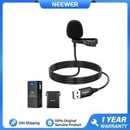 NEEWER LM1 USB A Plug & Play Lapel Mic 2m Cable for Mac/Windows Vlog/Podcast