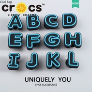 ✌Jibbitz crocs charm Shoe Buckle Blue Letter A-Z Fashion Shoes Accessories